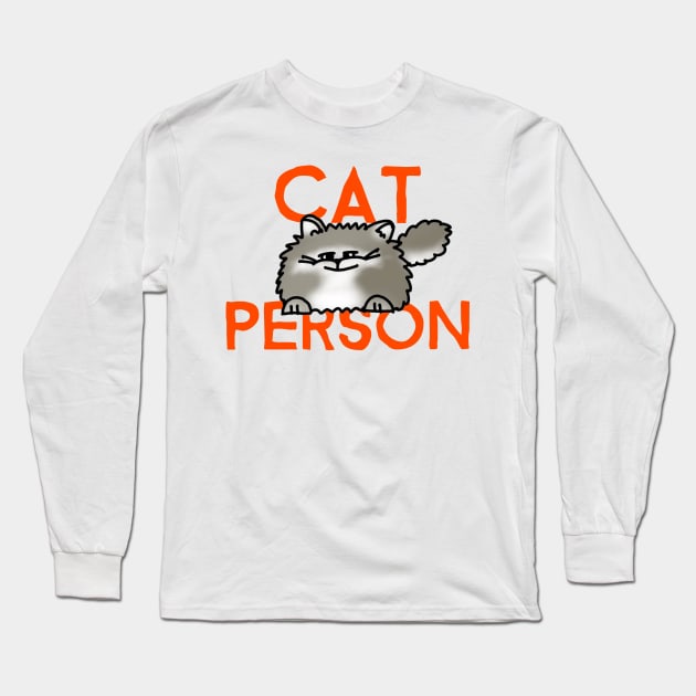 Cat Person Long Sleeve T-Shirt by leBoosh-Designs